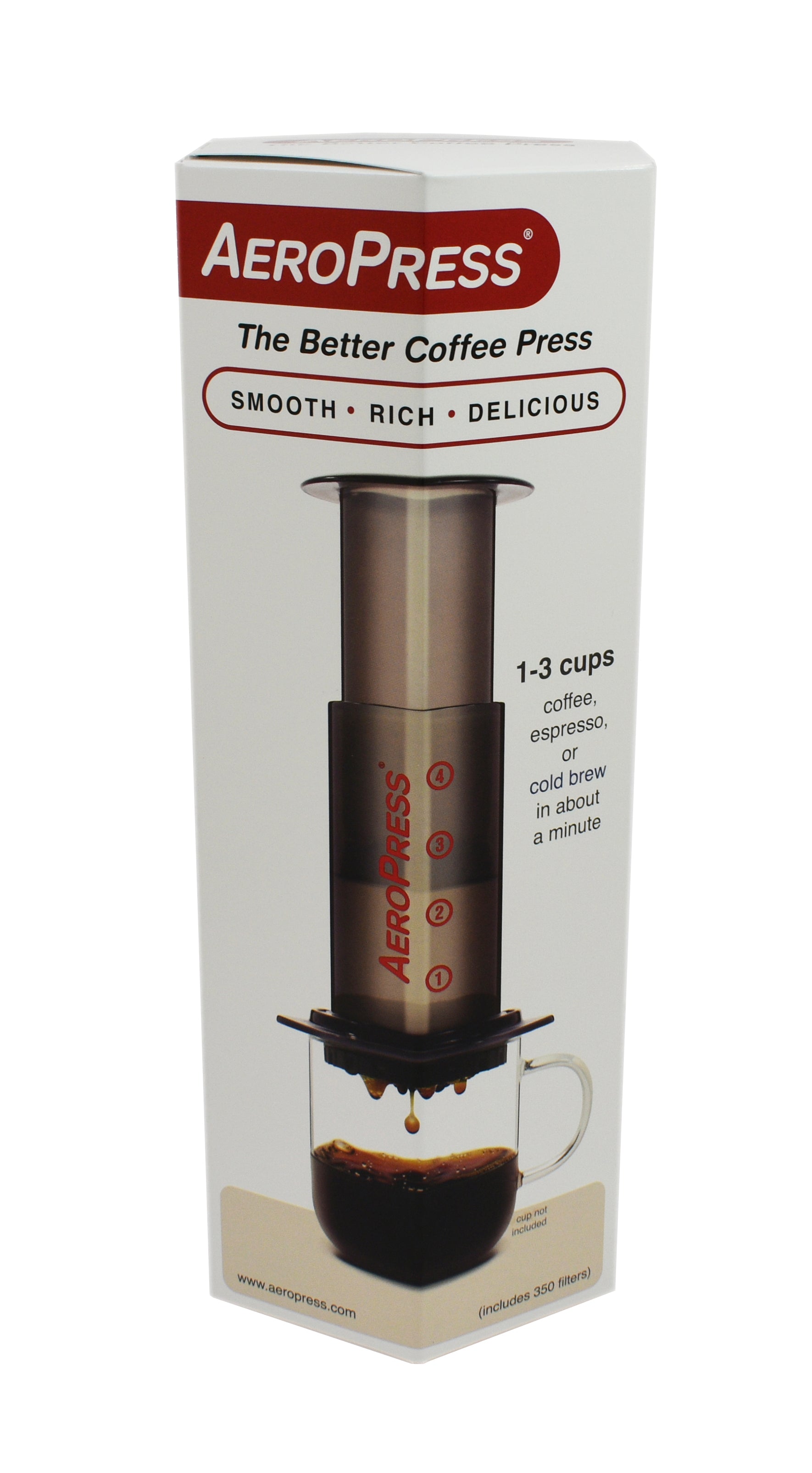 AeroPress Original Coffee Press – 3 in 1 brew method combines French Press,  Pourover, Espresso - Full bodied, smooth coffee without grit, bitterness 